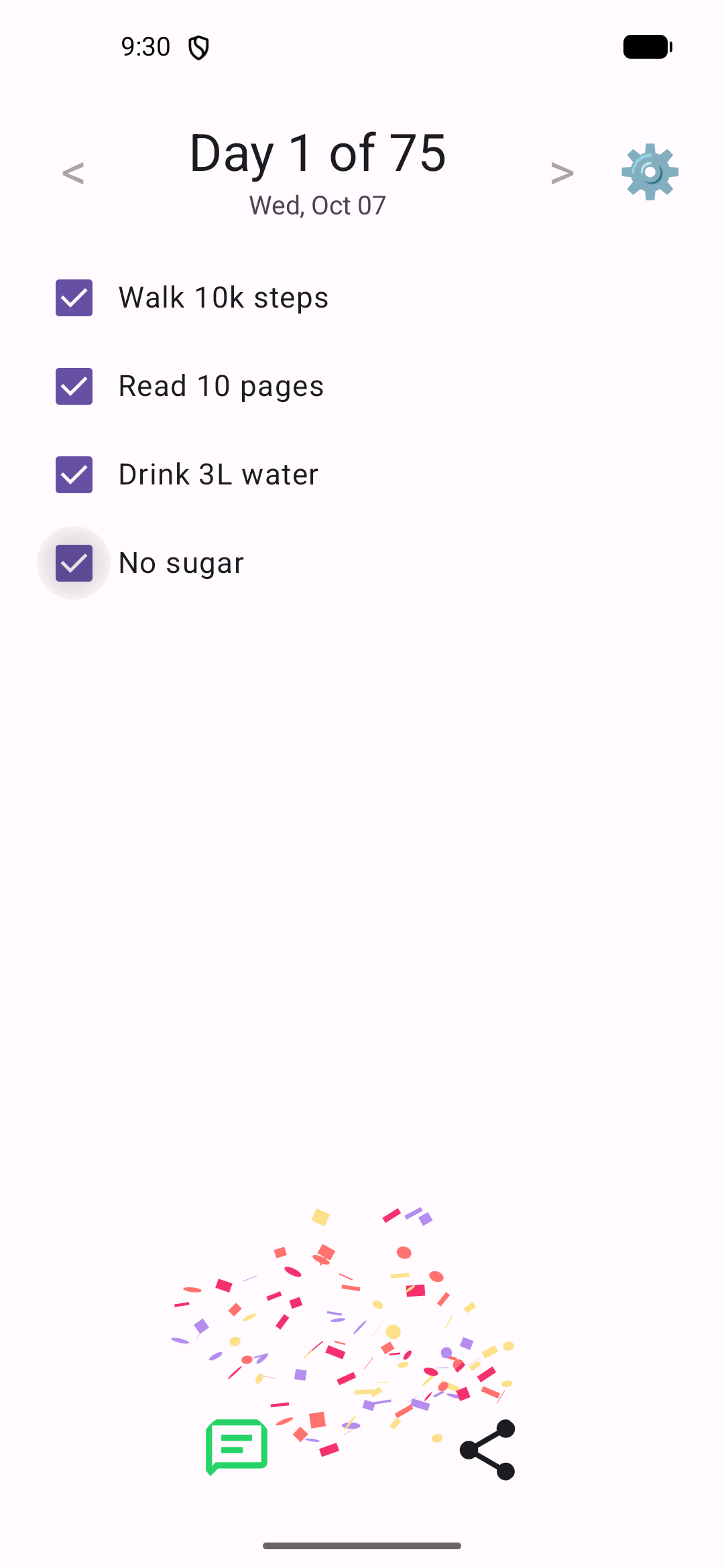 All tasks done with celebration